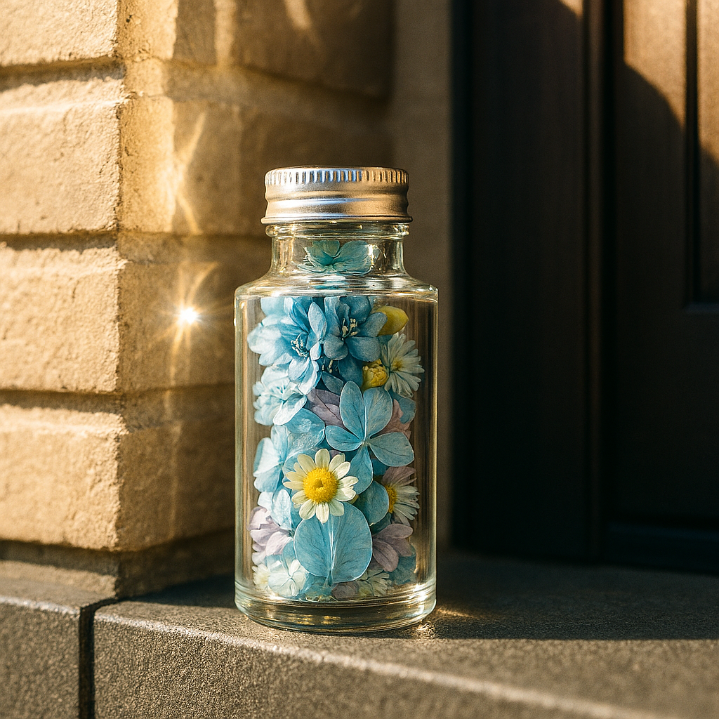 【青いお花の宝石箱】魔法みたいなボトルフラワーでお部屋をキラキラに